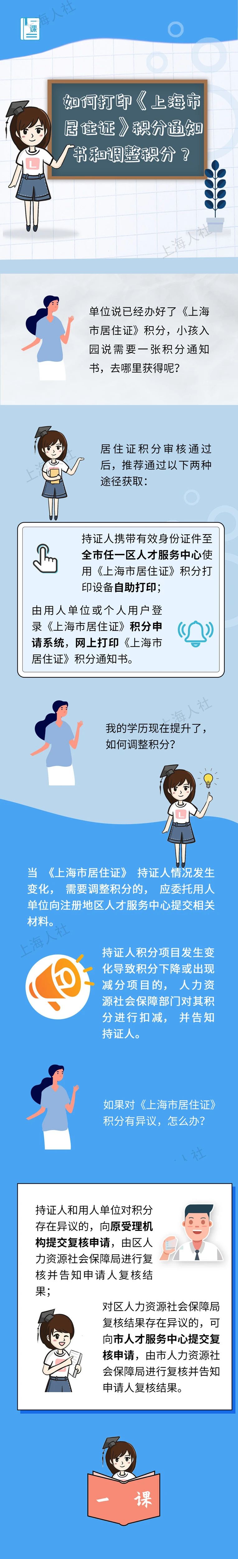 上海居住證積分打印通知書時情況發(fā)生變化該如何調(diào)整？