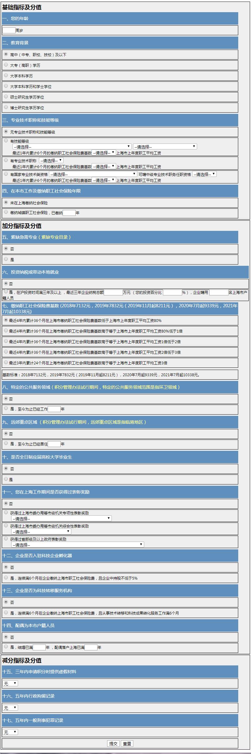 上海市居住證積分模擬打分計(jì)算器入口，2023年最新版！